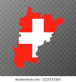 Uri map, Cantons of Switzerland. Vector illustration.