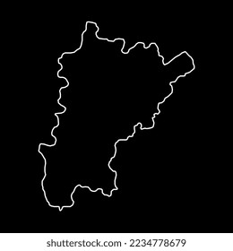 Uri map, Cantons of Switzerland. Vector illustration.