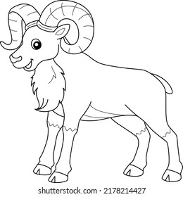 Urial Animal Coloring Page for Kids