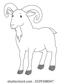 Arte vectorial de Urial, Urial arte de línea, Dibujo de Urial 
