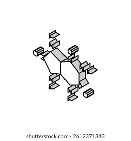 uric acid cause of gout isometric icon vector. uric acid cause of gout sign. isolated symbol illustration