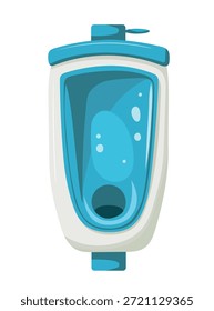 Urinol. Clipart de vetor plano, ilustração com plano de fundo isolado.