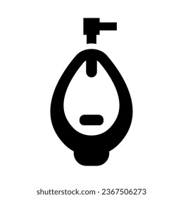 urinal glyph icon illustration vector graphic. Simple element illustration vector graphic, suitable for app, websites, and presentations isolated on white background