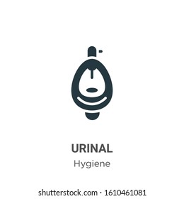 Urinal glyph icon vector on white background. Flat vector urinal icon symbol sign from modern hygiene collection for mobile concept and web apps design.