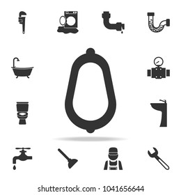 Urinal icon. Detailed set of plumber element icons. Premium quality graphic design. One of the collection icons for websites, web design, mobile app on white background