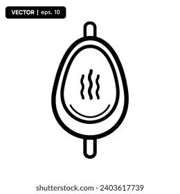 urinal icon from hygiene collection. Thin linear urinal, urine, medical outline icon isolated on white background. Line vector urinal sign, symbol for web and mobile