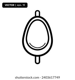 Icono de orina de la recolección de higiene. Icono de orina lineal delgada, orina, contorno médico aislado sobre fondo blanco. Señal de orina vectorial de línea, símbolo para web y móvil