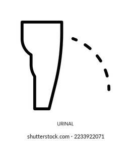 Urinsymbol. Line Art Design einzeln auf weißem Hintergrund