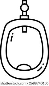 Urinal Icon Line Vector Illustration