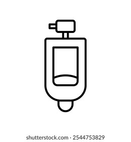 Urinal icon logo sign set vector outline
