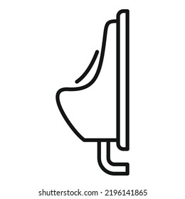 Vector de contorno de icono de orina. Tubería de agua. Drenaje de servicio