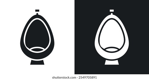 Urinal Icon Pack in schwarzer Farbe.
