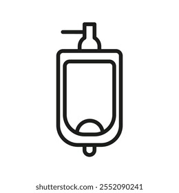 Urinal Symbol Einfache dünne Linie flaches Symbol