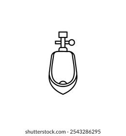 Symbolsammlung für das Urinal-Symbol auf weißem Hintergrund.