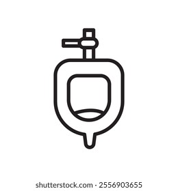 Urinal icon Thin line art collection