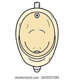 Vector aislado dibujado a mano ilustración urinario