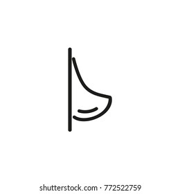 Urinal line icon