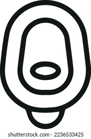 Urinal line icon. Web symbol for web and apps. Sign design in outline style. Urinal stroke object.