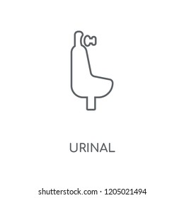 Urinal linear icon. Urinal concept stroke symbol design. Thin graphic elements vector illustration, outline pattern on a white background, eps 10.