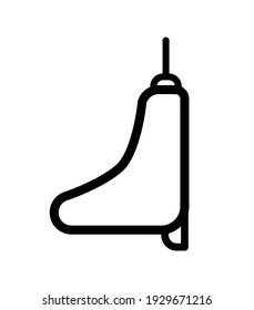Icono de contorno de orina. Icono de contorno lineal delgado aislado en fondo blanco. Signo vectorial de línea, símbolo para web y móvil