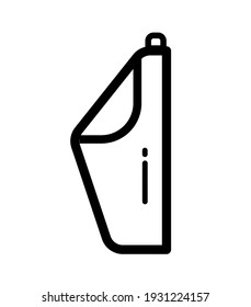 Urinal-Umriss-Symbol. Dünne, lineare Rahmenmarkierung Symbol einzeln auf weißem Hintergrund. Zeilenvektorzeichen, Symbol für Web und Mobile