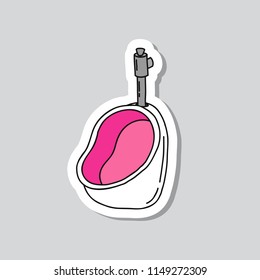 urinal sticker doodle icon