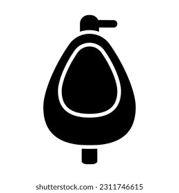 Icono De Glifo Vector Urinal Para Uso Personal Y Comercial.
