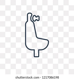 Urinal vector outline icon isolated on transparent background, high quality linear Urinal transparency concept can be used web and mobile