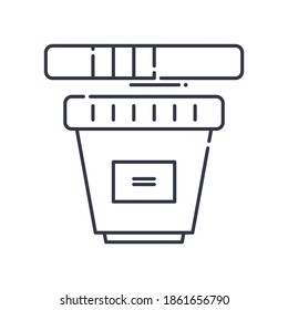 Urinalysis icon, linear isolated illustration, thin line vector, web design sign, outline concept symbol with editable stroke on white background.