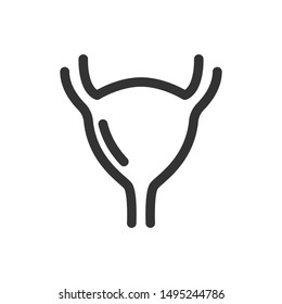 Urinary bladder icon isolated on white background. Anatomy symbol modern, simple, vector, icon for website design, mobile app, ui. Vector Illustration