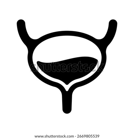 Urinary bladder icon isolated on white background.