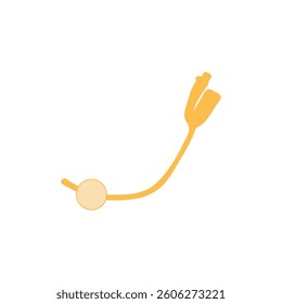 Urinary Catheter for evacuation of the urinary bladder and irrigation vector illustration