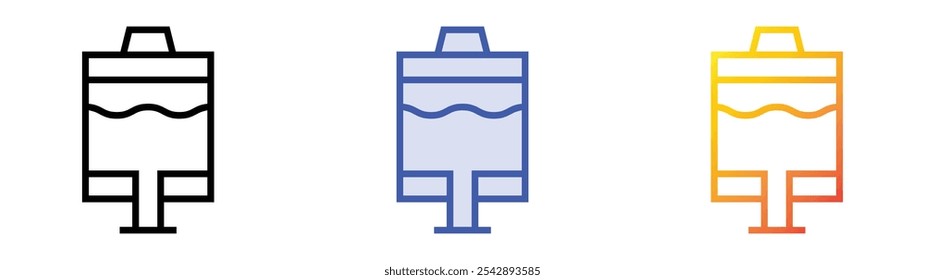 urinary icon. Linear, Blue Fill and Gradient Style Design Isolated On White Background