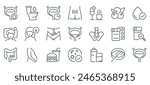 Urinary Incontinence Icon Set. Linear Icons of Bladder Control Issues, Bladder Leakage Symptoms, Diagnostics and Urine Lab Tests. Includes Frequent Urination, Irritants, and Injections. 