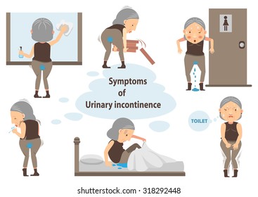 Urinary incontinence Infographic.vector illustration 