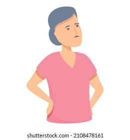 Vector de dibujos animados de iconos de la menopausia urinaria. Equilibrio de mujeres. Salud de la hormona
