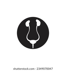 urinary system vector type icon