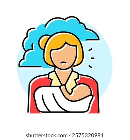 urinary tract infections woman disease color icon vector. urinary tract infections woman disease sign. isolated symbol illustration