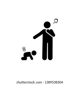 Urinating, dad, baby icon. Element of parent icon. Premium quality graphic design icon. Signs and symbols collection icon for websites, web design