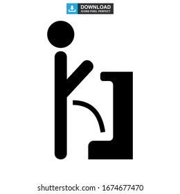 Icono de orina o logotipo símbolo de signo aislado ilustración vectorial - iconos vectoriales de estilo negro de alta calidad

