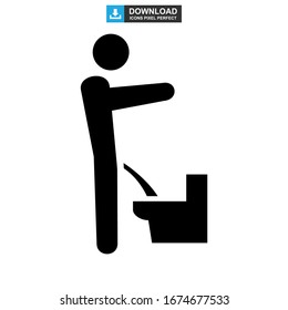 Icono de orina o logotipo símbolo de signo aislado ilustración vectorial - iconos vectoriales de estilo negro de alta calidad
