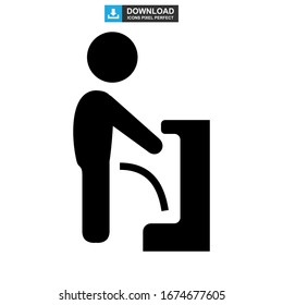 urinating icon or logo isolated sign symbol vector illustration - high quality black style vector icons
