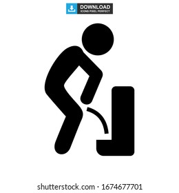 urinating icon or logo isolated sign symbol vector illustration - high quality black style vector icons
