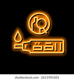urine alcohol test device neon light sign vector. urine alcohol test device illustration