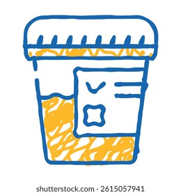 urine for analysis doodle icon sketch vector. urine for analysis sign. isolated symbol illustration