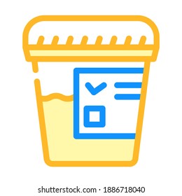 urine for analysis line icon vector. urine for analysis color sign. isolated symbol illustration