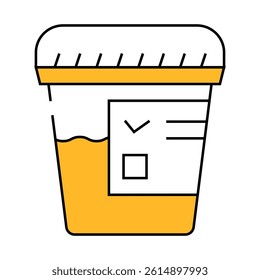 urine for analysis line icon vector. urine for analysis sign. isolated symbol illustration