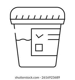 urine for analysis line icon vector. urine for analysis sign. isolated contour symbol black illustration