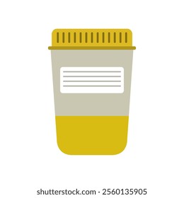 Urine container illustrated on white background