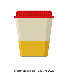Contenedor de orina ilustrado en Vector sobre fondo